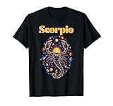 Escorpio Signo del Zodíaco Celestial Horóscopo Scorpius Planetas Camiseta