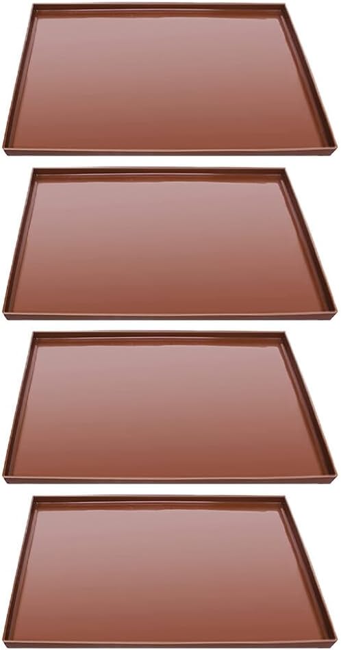 Luxshiny 4pcs Silicone Dehydrator Mats Non- Tray Liners for Ovens Silicone for Food Drying and Cooking Versatile Kitchen Accessories