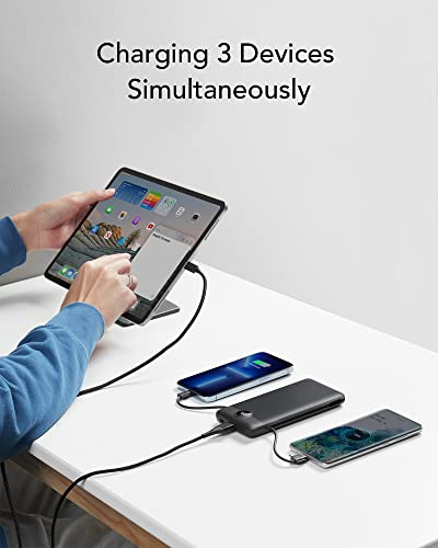 Power Bank With Built In Cables 10000Mah, Pd3.0 & Qc3.0 22.5W Usb C Fast Charging Portable Charger Built In Ac Wall Plug, Ultra Slim Battery Charger Compatible With Iphone/Samsung Note10/S20 S21 S22 #TOP3