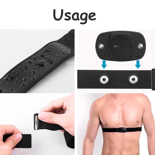 Recambio Cinta frecuencia Cardiaca Bluetooth Ant+,Banda elástica Ajustable (70 cm a 105 cm) - Compatible con Garmin,Wahoo,Bryton,Polar H10 H9, Coospo, Magene - Resistente al Agua y al Sudor - imagen 4