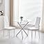 With 2 White Velvet Argyle Chairs