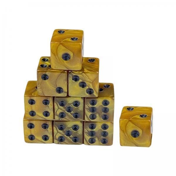 Toy 6x10x 0.6inch Game Dices Teaching Aids for Table Game Role Play Math Teaching Yellow Black Game Pieces, Parts-image-11