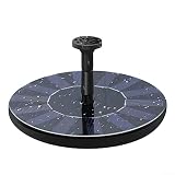 Puupaa 1 x Solar-Springbrunnen, schwimmende Pumpe, Wasserspiel, Garten, Pool, Vogeltränke, Teich im Freien
