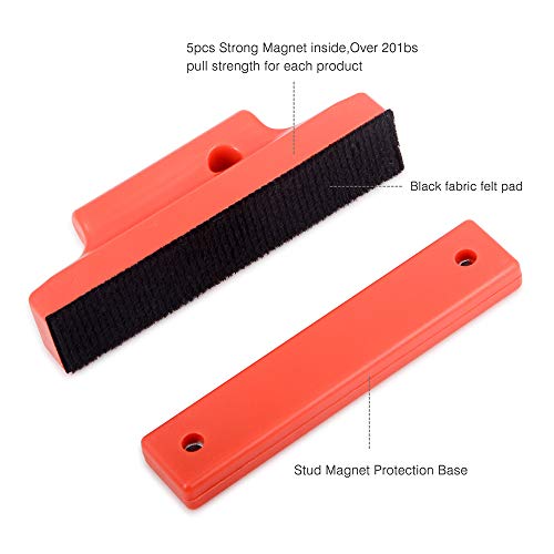 Gomake Auto Vinyl Wrap Strip Magnet Holder with Anti-Scratch Buffer for Car Vinyl Wrap/Tint Film and Sign Mark Graphics Positioning Tools, Pack of 4 by Gomake - Used condition - Image 2