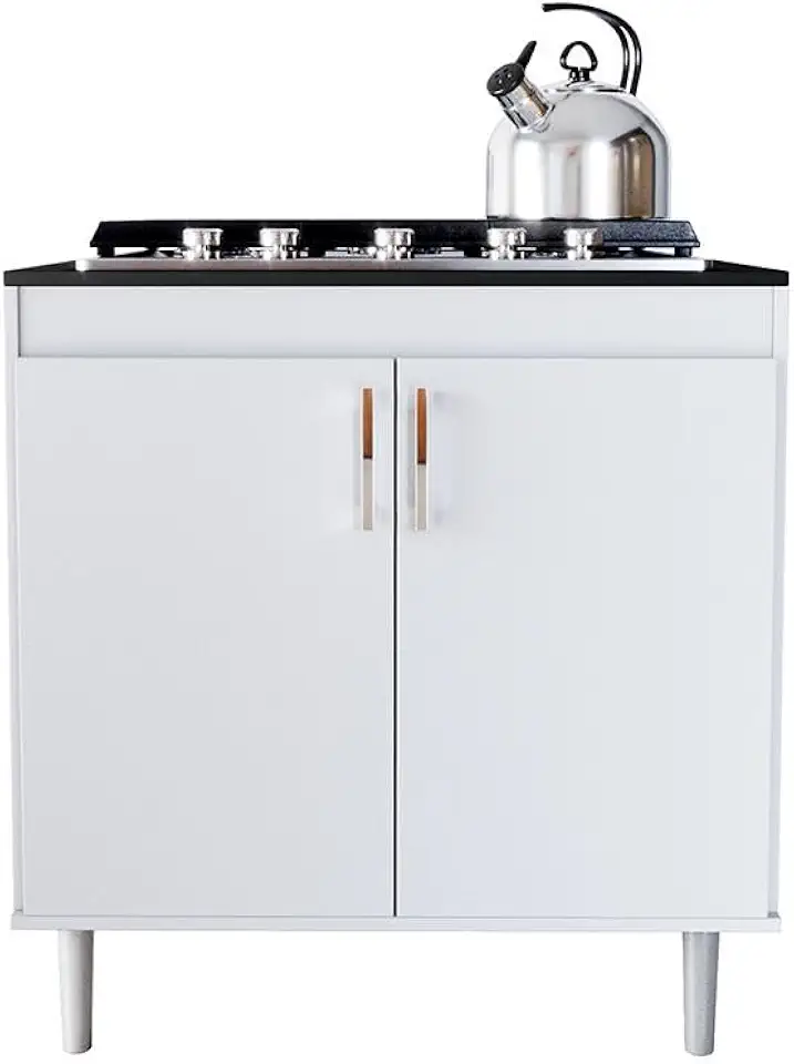 Balcão para Cooktop 5 Bocas Turim 2 Portas Movelove – Armário Funcional para Cozinha