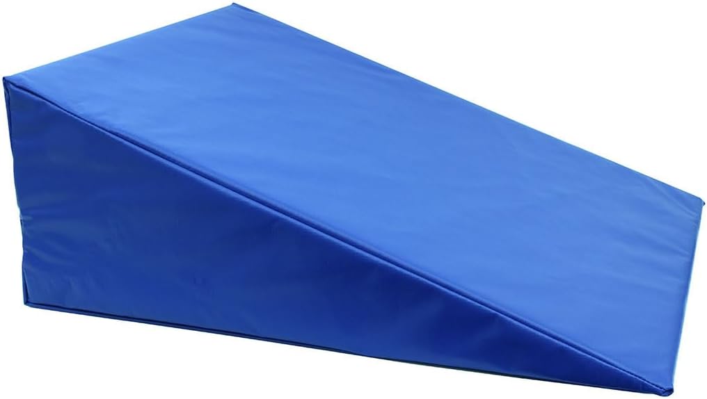 CanDo Wedge (20 x 22 x 8), Foam with Vinyl Cover, Medium, Blue