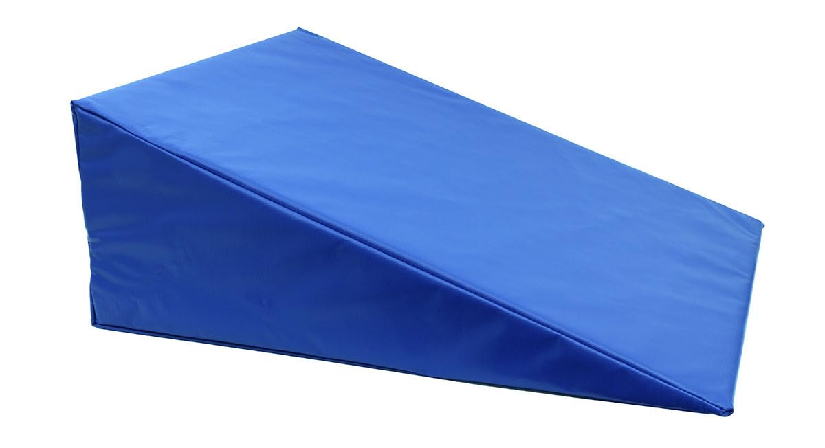 CanDo Body Positioner Wedge (24 x 28 x 10), Foam with Vinyl Cover, Medium, Blue