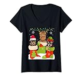 Divertido y lindo disfraz de perro de Yorkshire Terrier con Yorkshire Terrier con sombrero de elfo de Papá Noel, reno en calcetines de Navidad, arte impresionante para los amantes de los perros Yorkshire Terrier, rescate o adopción. Perro que ama la pijama de Navidad o cachorro en invierno.