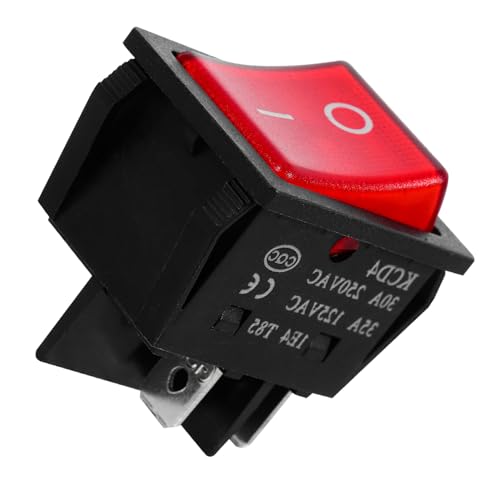 OUNONA Marine Rocker Switch Light 30a/250v 4 Position Toggle Switch for Vehicles