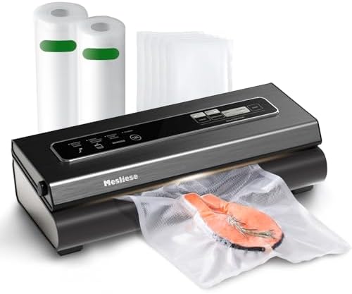 Mesliese Vacuum Sealer Machine 90Kpa 6-in-1 Compact Food Vacuum S...