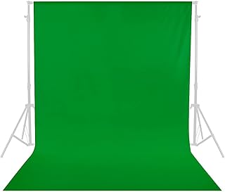 SJOLOON 5x7FT Green Screen Backdrop Collapsible Backdrop Muslin Backdrop for Television Video Photography Backdrop