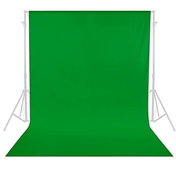 SJOLOON 6x9FT Green Screen Backdrop Collapsible Backdrop Muslin Backdrop for YouTube Television Video Photography
