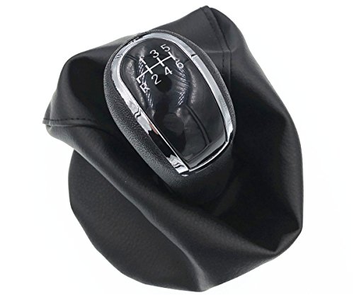 HZTWFC Couvre-bottes de marche arrière à levier de vitesse noir pour voiture à 6 vitesses pour Mercedes Benz C-Class W203 S203 - W202 BJ 93-01 - A-Class W168 97-04