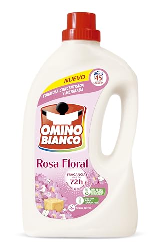 Omino Bianco Detergente Líquido Rosa Floral 45 Dosis, 1800ml