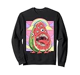 Weirdcore Billes oculaires esthétiques Kawaii pastèque Sweatshirt