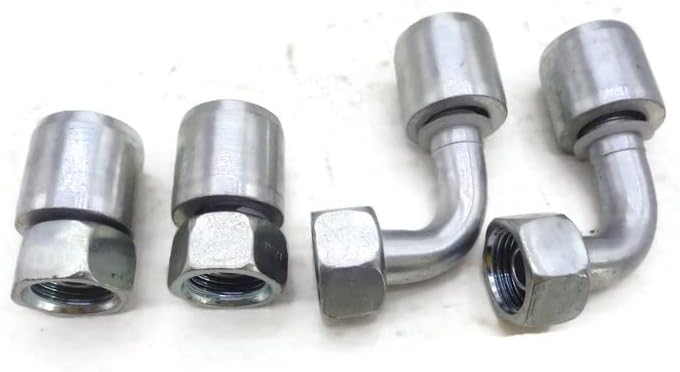 1/2" BSP Female Strt & Elbow End Fitting W. O Ring, Pack Of 4 Pcs. by Aries