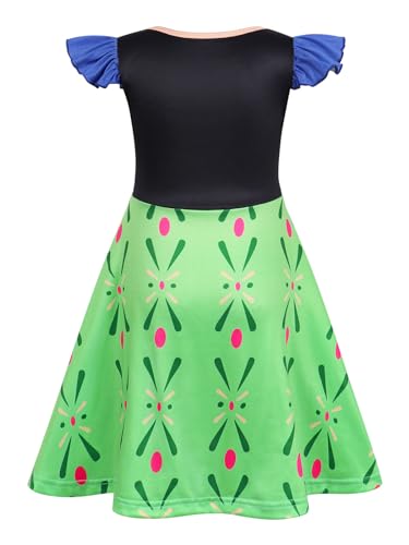 Jurebecia Girls Nightgowns Princess Pajamas Nightdress for Toddler Kids Sleepwear Flutter Short Sleeves Nightie Dress