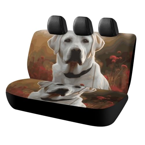 Housse de siège arrière pour chien Labrador blanc auto SUV