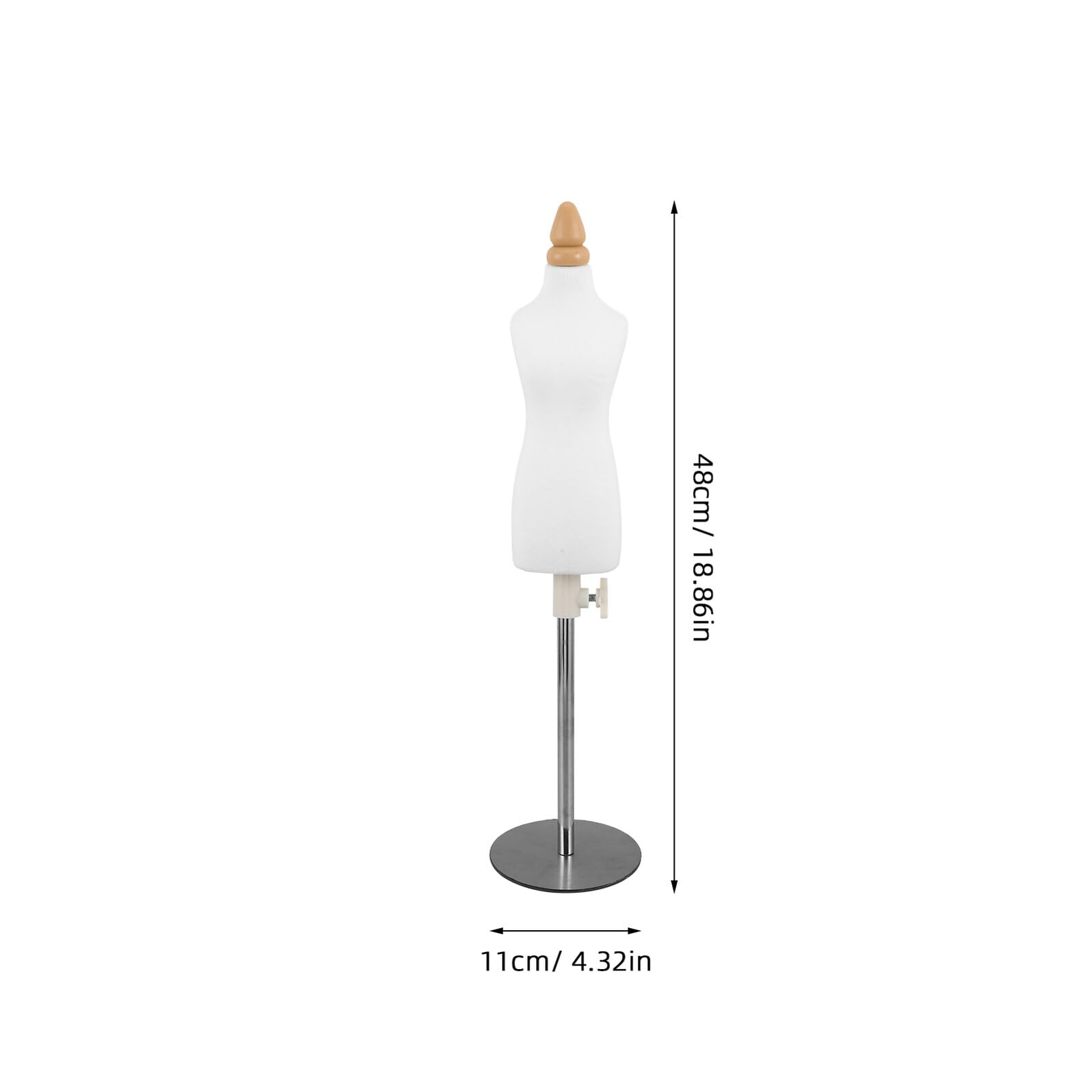 Alipis Figura de Costura Miniatura 1/4 Escala para Estudiantes de Moda, Ligero Inserción de Alfileres, Estructura de Madera y Tela Adecuada para Clases de Confección y Diseño