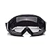 'Fit Over Glasses' Anti-fog Riding Goggles with Sponge Liner Adjustable Elastic Headband (Clear Lens Normal Vision)