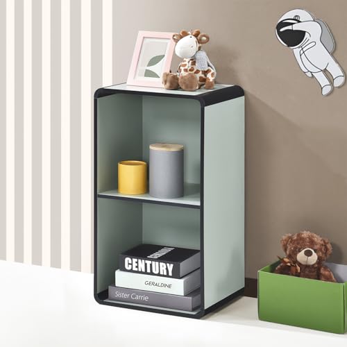 Kings Brand Furniture Dothan 2-Tier Cube Open Bookcase - Space