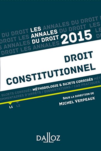 Télécharger Annales Droit constitutionnel 2015 PDF