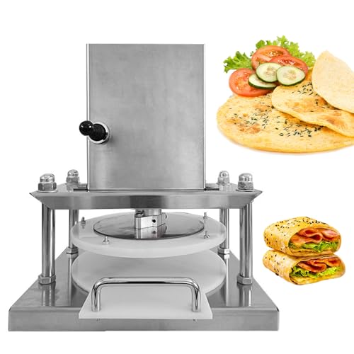 AYCDL Commercial Pizza Dough Sheeter - Electric Stainless Steel Countertop Laminator for Chapati & Pizza Crust, 25cm/9.84in Dough Press Machine,25cm/9.84in,22cm/8.66in