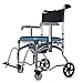 Produktbild Chang Xiang Ya Shop Toilettenstühle Mobiler Toiletten- Badezimmerhocker Rollstuhl Duschstuhl for Ältere Menschen Schwangere Frau Tragbare Toilette Tragkraft 200 Kg Faltbar Toilettensitzerhöher