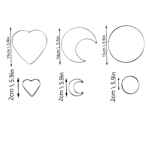 Aro atrapasueños de corazón Amosfun de 20 piezas para marcos de boda 3
