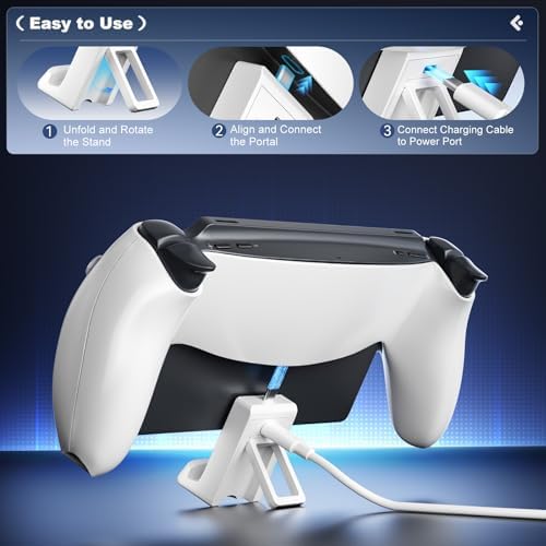 Charging Stand for PS Portal Remote Player, 2.5H Fast Charge Dock Station - 5