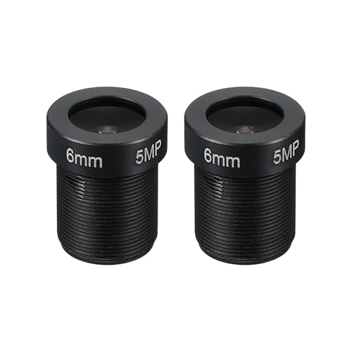 Image of PATIKIL 2.8mm CCTV Camera Lens, F1.8 FPV Security Lens 3MP 140°/112°/84° Wide Angle M12 Threaded Dia for IP Camera Panoramic, 2 Pack