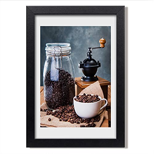 Cadre en bois décoratif 20x30 cm Tulup peinture moderne de moulin à café