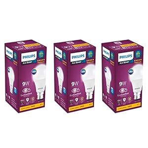 Philips 9-Watts B22 LED Warm White LED Bulb, Pack of 3, (Ace Saver)