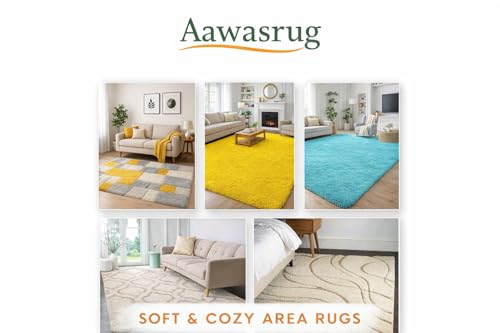 Image of Carpet for Hallway, Kitchen, and Modern Interiors, Cozy Shag Runner for Living Room, Entryway & Office Decor Size 6x9 feet Turqoise Tribuz