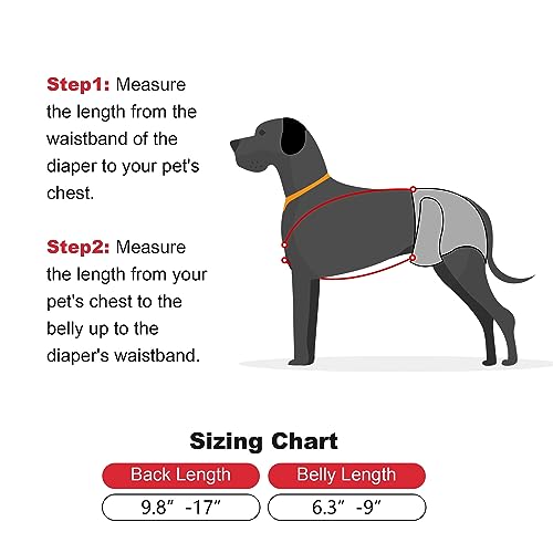 2 peças suspensórios de fraldas para cães, suspensórios de fraldas para cães, ajustáveis, suspensóri