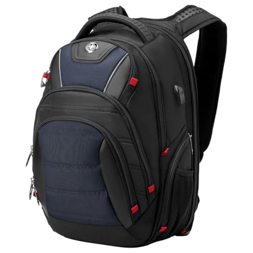 Image of Swissdigital Design Men's Laptop Backpack for Women,Large Capacity Business Travel Backpack Black /Blue | J14-12