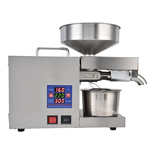 Zooke Oil Press Machine, 750W 50-250℃ Temperature Adjustable Cold Hot Press Automatic Oil Extractor, Intelligent Commercial Grade Stainless Steel Oil Press Machine For Home Kitchen #TOP1