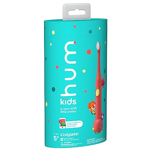 Colgate Hum Kids Battery Powered Smart Toothbrush, Coral #TOP2