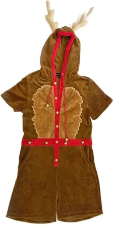 Blizzard Bay mens Mens Ugly Christmas Romper, Brown, Small