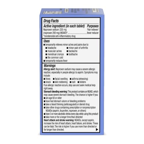 Amazon Basics Headache Pain Relief Naproxen Sodium Tablets 220 mg, Also Relieves Arthritis, Muscular Aches, Backache, Menstrual Cramps and Toothache, 90 Count (Previously Care) - image 8
