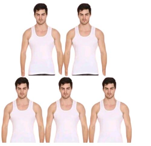 Breathable Cotton Vest Pack of 5 Soft Touch Sleeveless Daily Comfort for Men and Boys-image-7