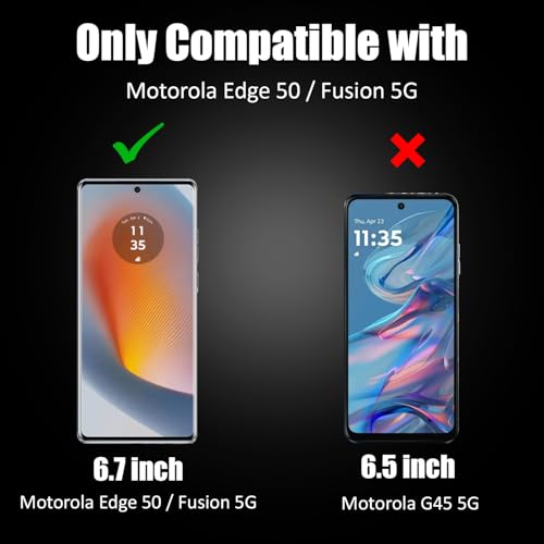 Image of AIBEX UV Curved Tempered Glass for Motorola Edge 50 Fusion 5G| Full Screen Edge-to-Edge Protection | UV Glue & UV Light Included | 9H Hardness | Anti-Bubble | Scratch Resistant | HD Clarity