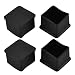 uxcell Rubber Square Shaped Furniture Table Leg Foot Cover Caps 35mm x 35mm 4pcs Black