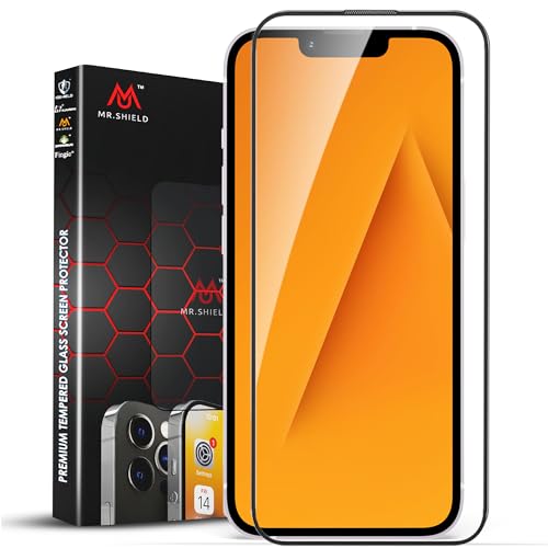 Image of Mr.Shield HD+ Screen Protector for iPhone 12 and 12 Pro, 9H Hardness Tempered Glass Screen Guard, Military Grade Protection, Easy Install, Case Friendly
