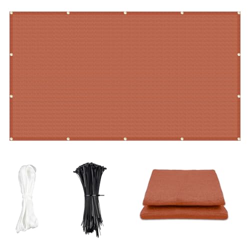 Cool Area Sun Shade Cloth with Grommets 422 FT Shade Panel Shade Tarp Screen Fabic for Outdoor Patio Pergola Cover Deck Garden, Terra Red (Customized)
