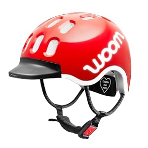 Woom Kinderhelm Rot Größe M mit Visier