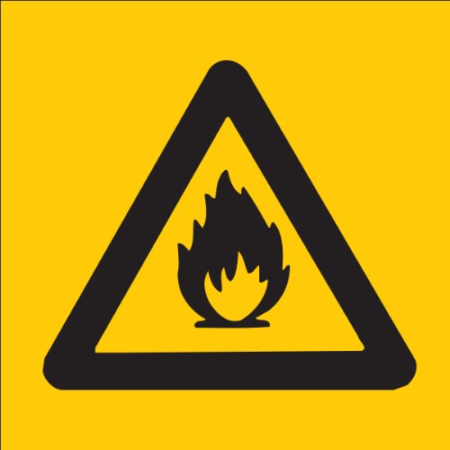 Brady panneau en aluminium 42748 avec légende image inflammable 25x35 cm