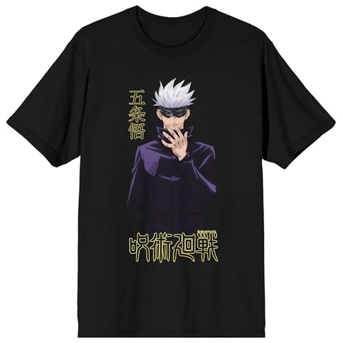 Bioworld Jujutsu Kaisen Gojo Satoru Men's Black Short-Sleeve Performance Tee