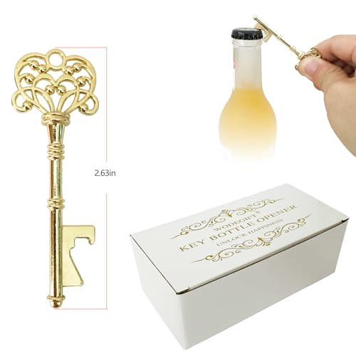 WODEGIFT 60 STÜCKE Schlüssel Flaschenöffner, Flaschenöffner mit Vintage-Skelettschlüssel… – Ansicht 2