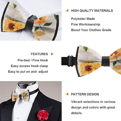 Supdreamc Adjustable Length Tuxedo Bow Tie, Birthday Formal Fun Occasions Bowtie4